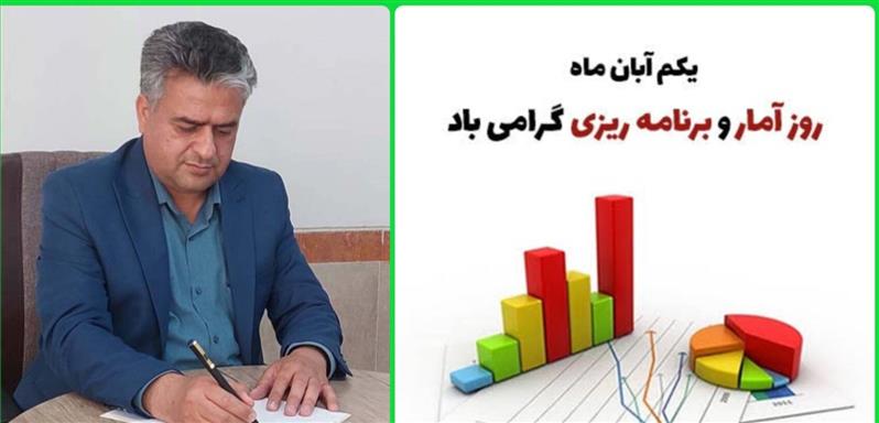 پیام تبریك مدیركل پست خراسان جنوبی به مناسبت روز ملی آمار و برنامه‌ریزی