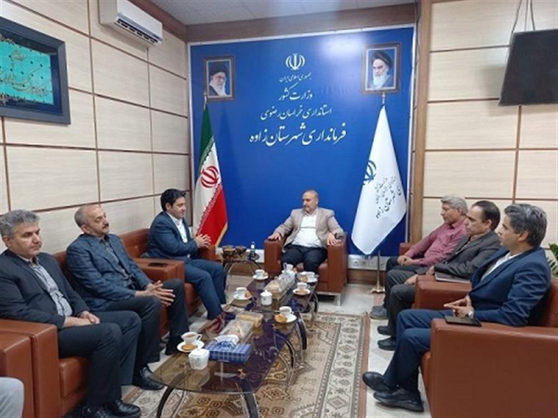 دیدار مدیر كل پست استان خراسان رضوی با فرماندار زاوه