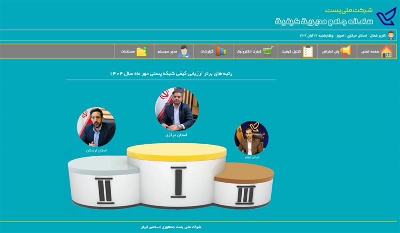 پست استان مركزی در صدر كیفیت خدمات پستی كشور ایستاد